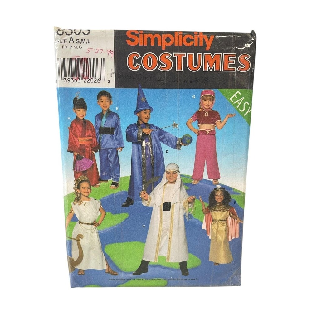 Simplicity 8303 Costumes Sewing Pattern Children S M L Kimono Wizard Queen